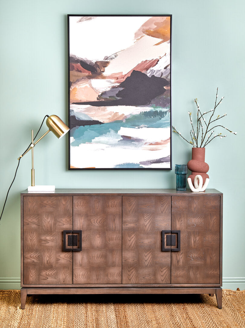 Dunas Small Textured White Loop Sculpture - Lifestyle