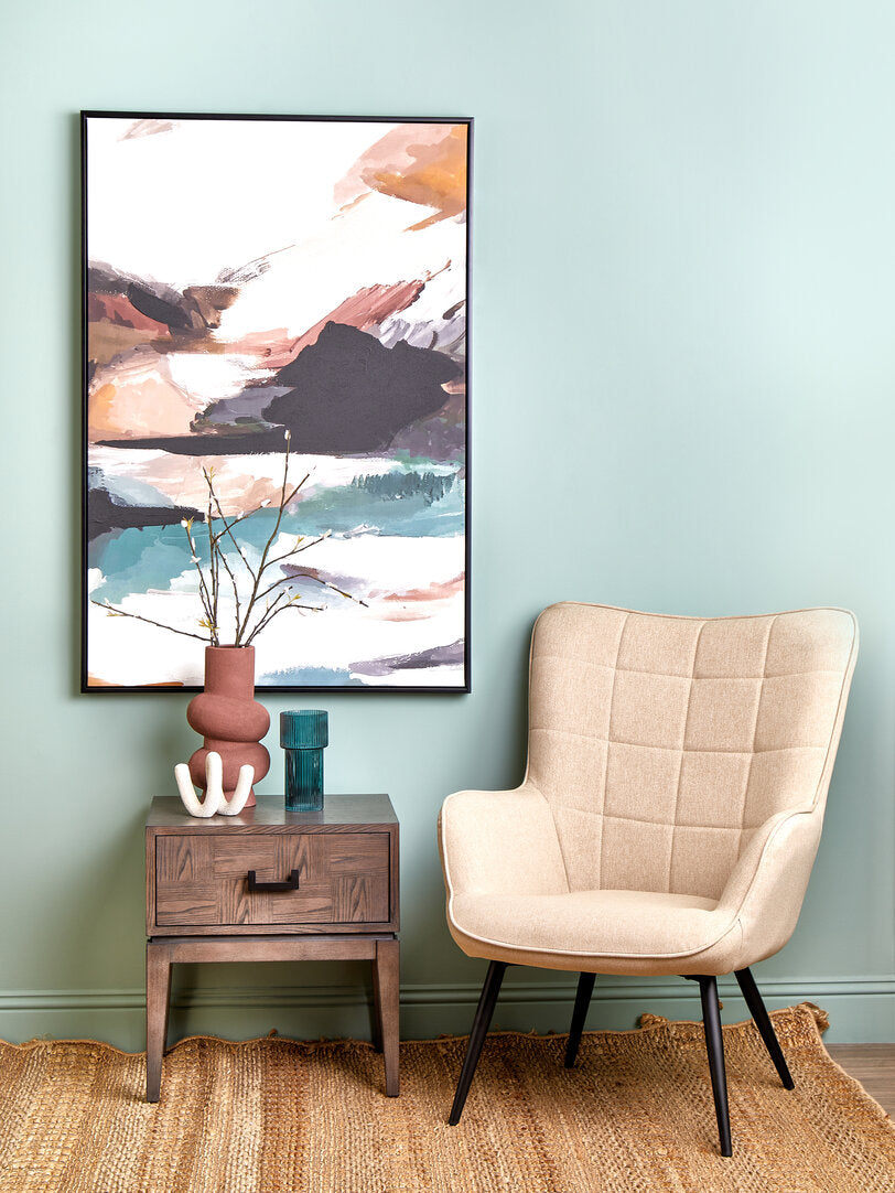 Dunas Small Textured White Loop Sculpture - Lifestyle