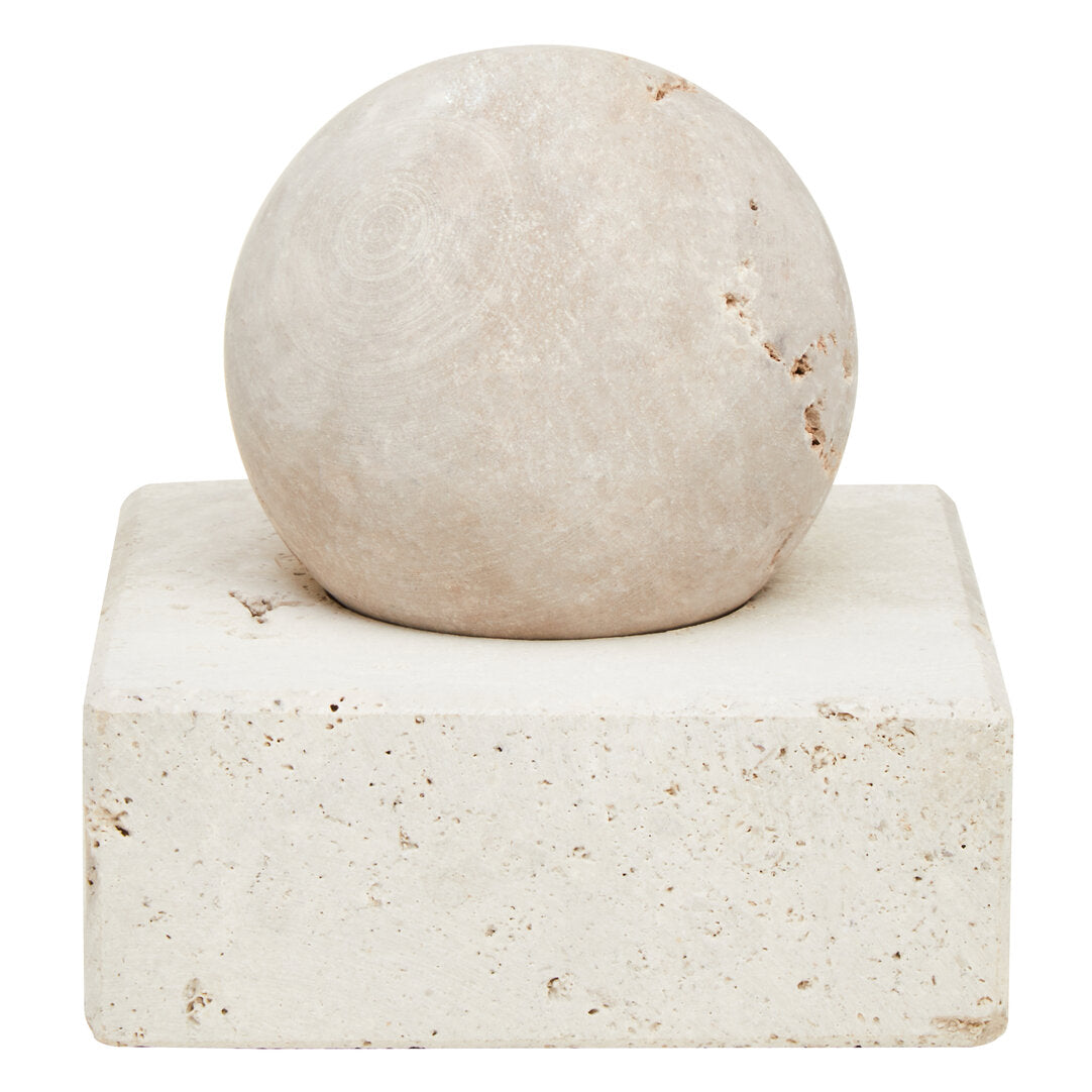 Tibor Travertine Sculpture - Main