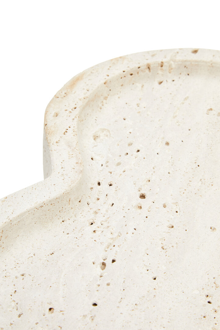 Tibor Travertine Irregular Tray - Macro