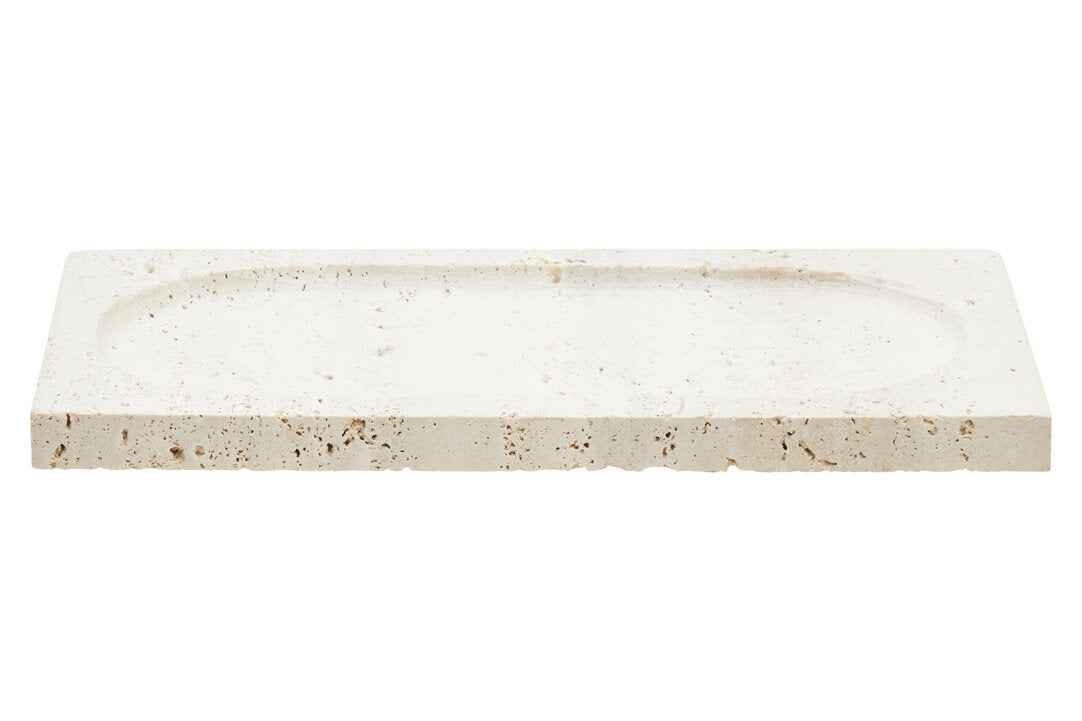 Tibor Travertine Rectangular Decorative Tray - Main