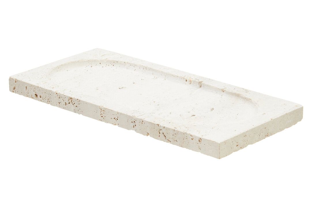 Tibor Travertine Rectangular Decorative Tray - Additional