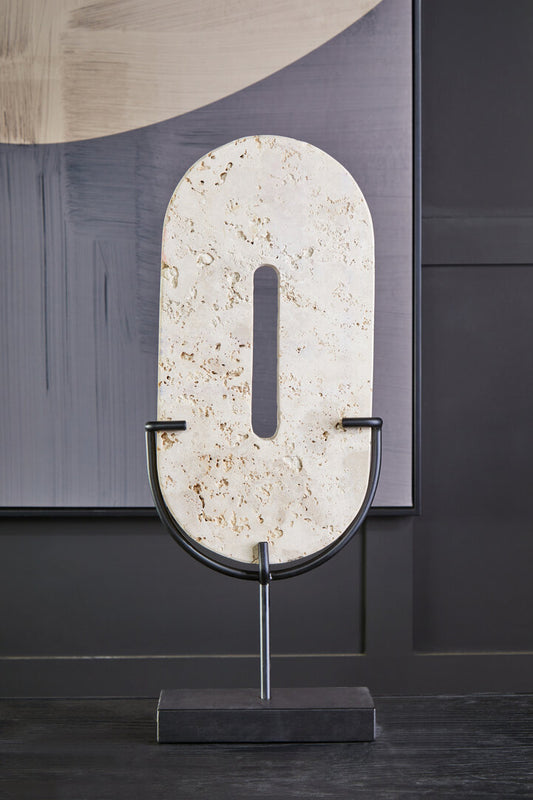 Tibor Travertine Large Sculpture - Lifestyle