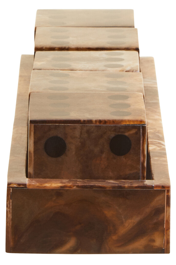 Churchill Games Brown and Black Finish Five Dice Set - Additional