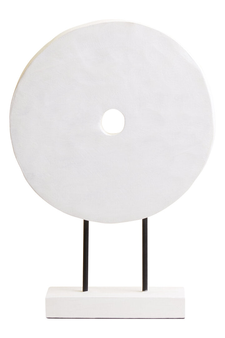 Fidel Small Distressed White Mango Wood Sculpture - Additional