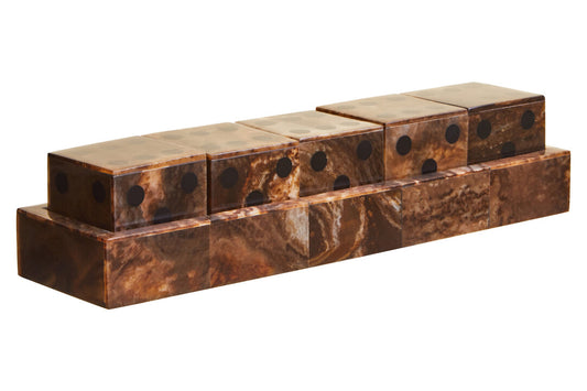 Churchill Games Brown and Black Finish Five Dice Set - Additional