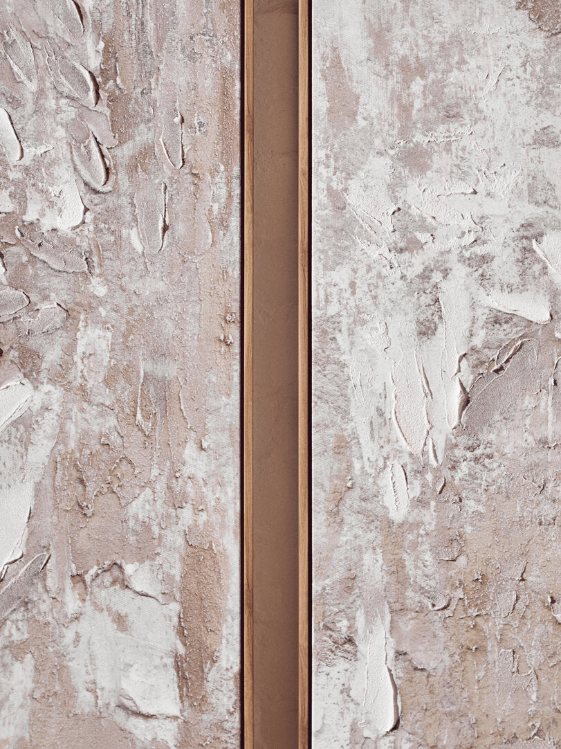 Astratto Set of 2 Neutral Hued Textured Wall Art - Lifestyle
