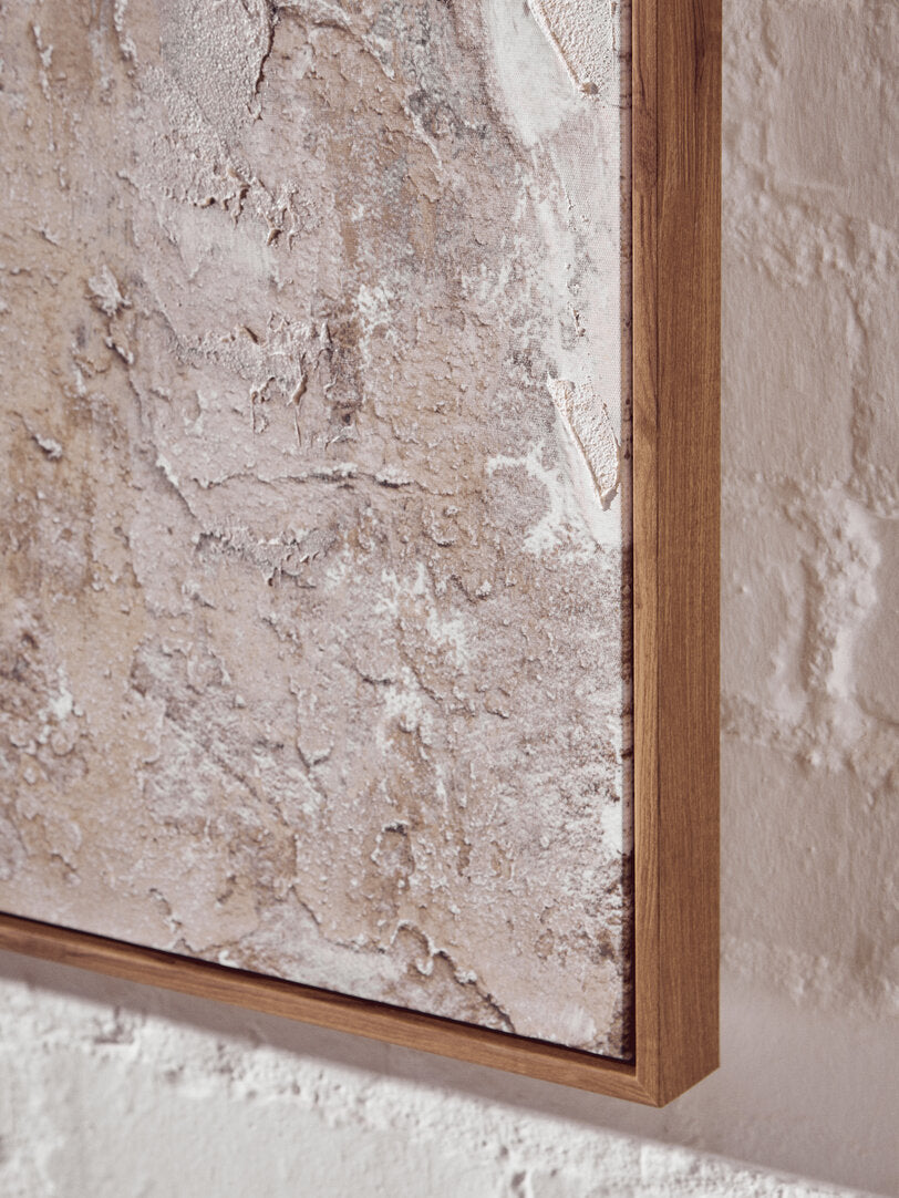 Astratto Set of 2 Neutral Hued Textured Wall Art - Lifestyle