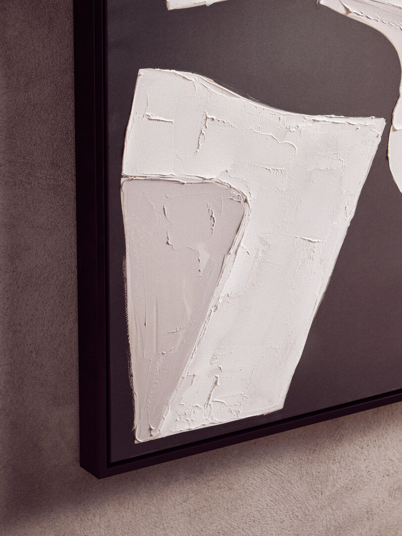 Astratto Monochrome Abstract Textured Wall Art - Lifestyle