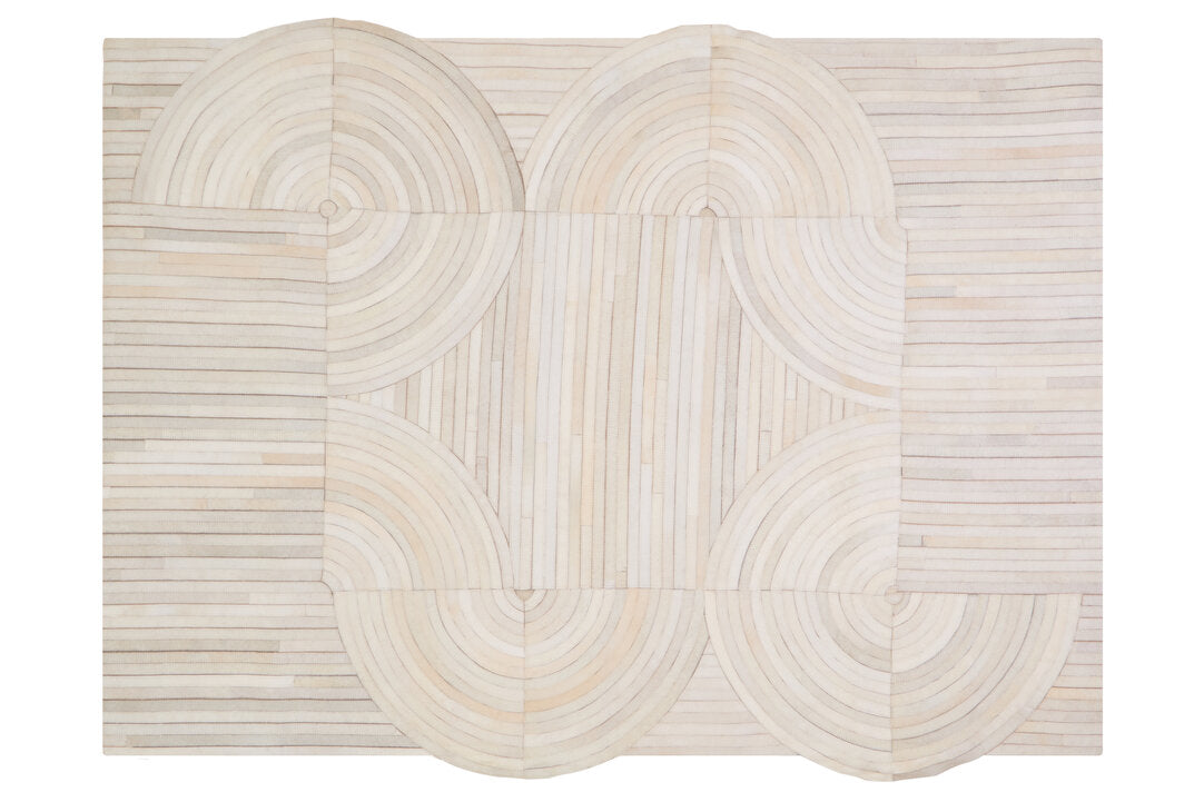 Bosie Safira Large Natural Hair On Leather Rug - Main