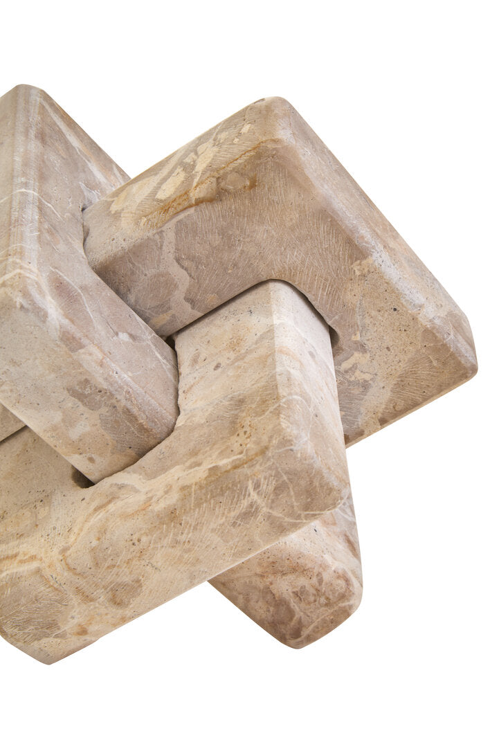 Santino Chocolate Marble Knot Sculpture - Macro