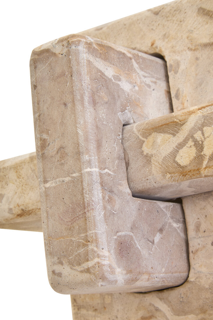 Santino Chocolate Marble Knot Sculpture - Macro