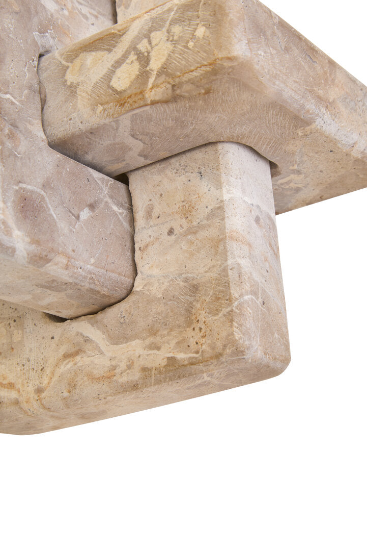 Santino Chocolate Marble Knot Sculpture - Macro