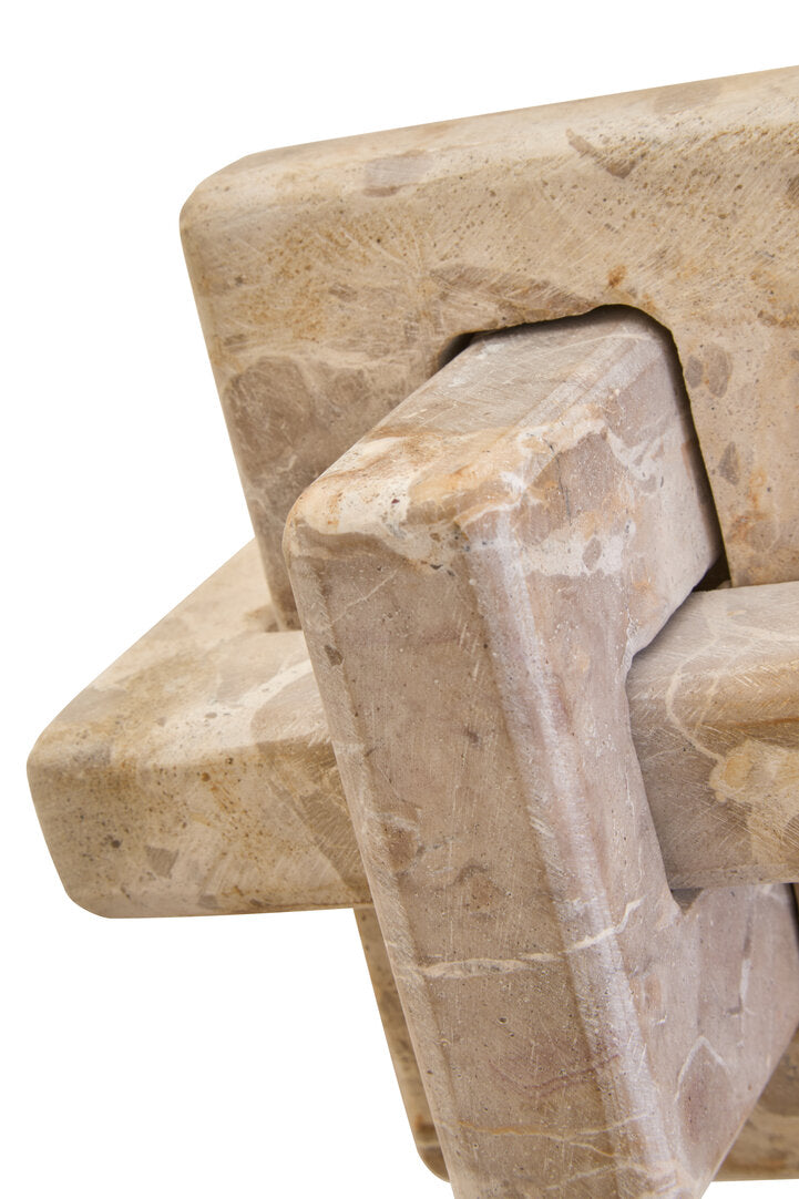 Santino Chocolate Marble Knot Sculpture - Macro