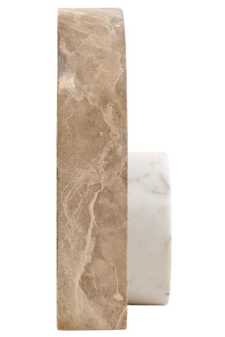 Santino Chocolate and White Marble Sculpture - Main