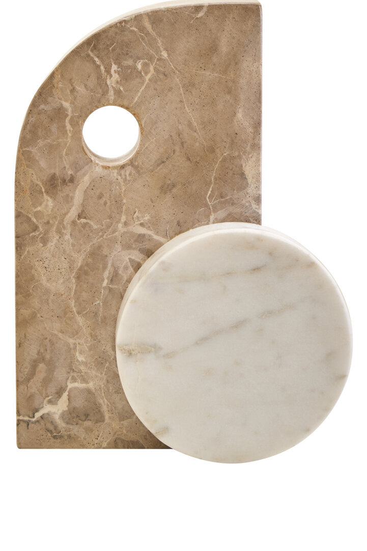 Santino Chocolate and White Marble Sculpture - Main