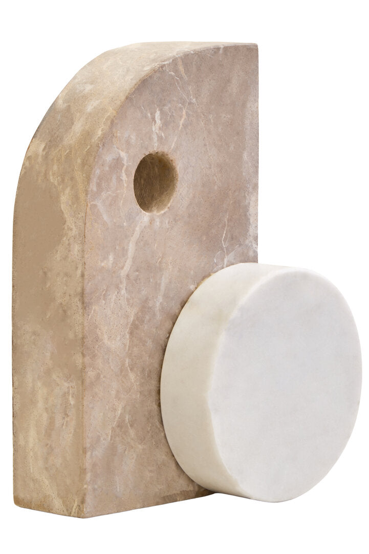 Santino Chocolate and White Marble Sculpture - Additional