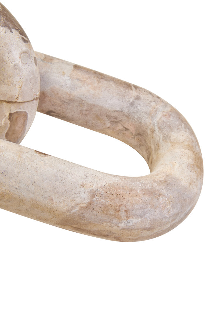 Santino Chocolate and White Marble Sculpture - Macro