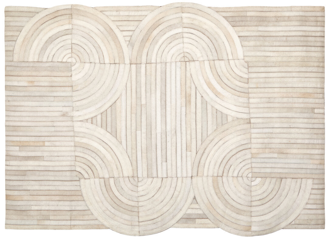 Bosie Safira Small Natural Hair On Leather Rug - Main