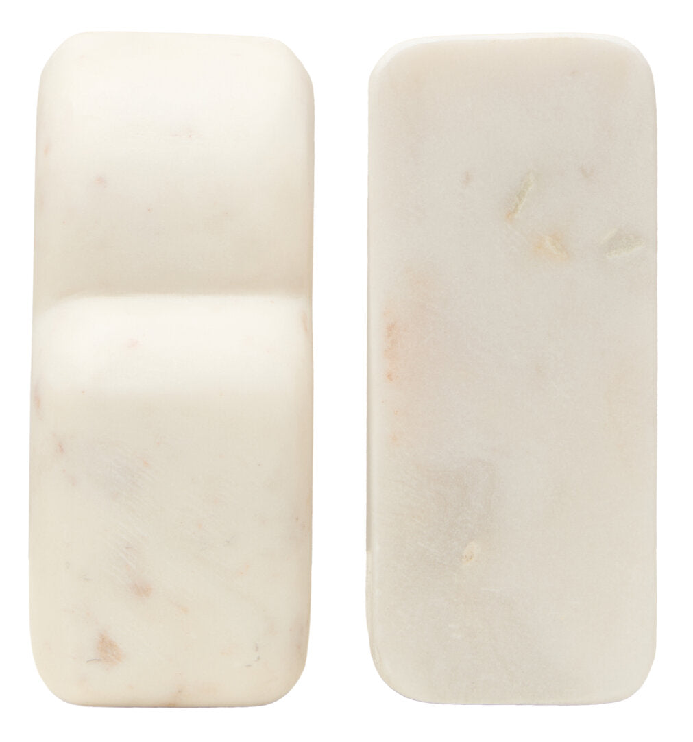 Savio White Marble Set Of Two Bookends - Additional