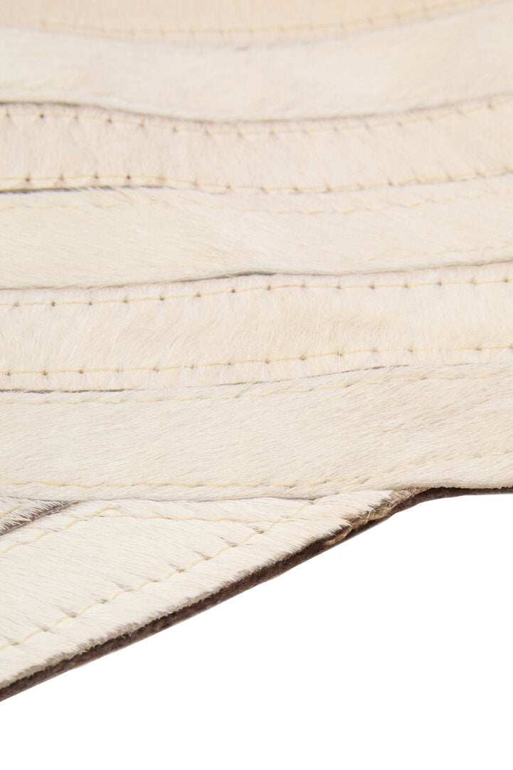 Bosie Safira Small Natural Hair On Leather Rug