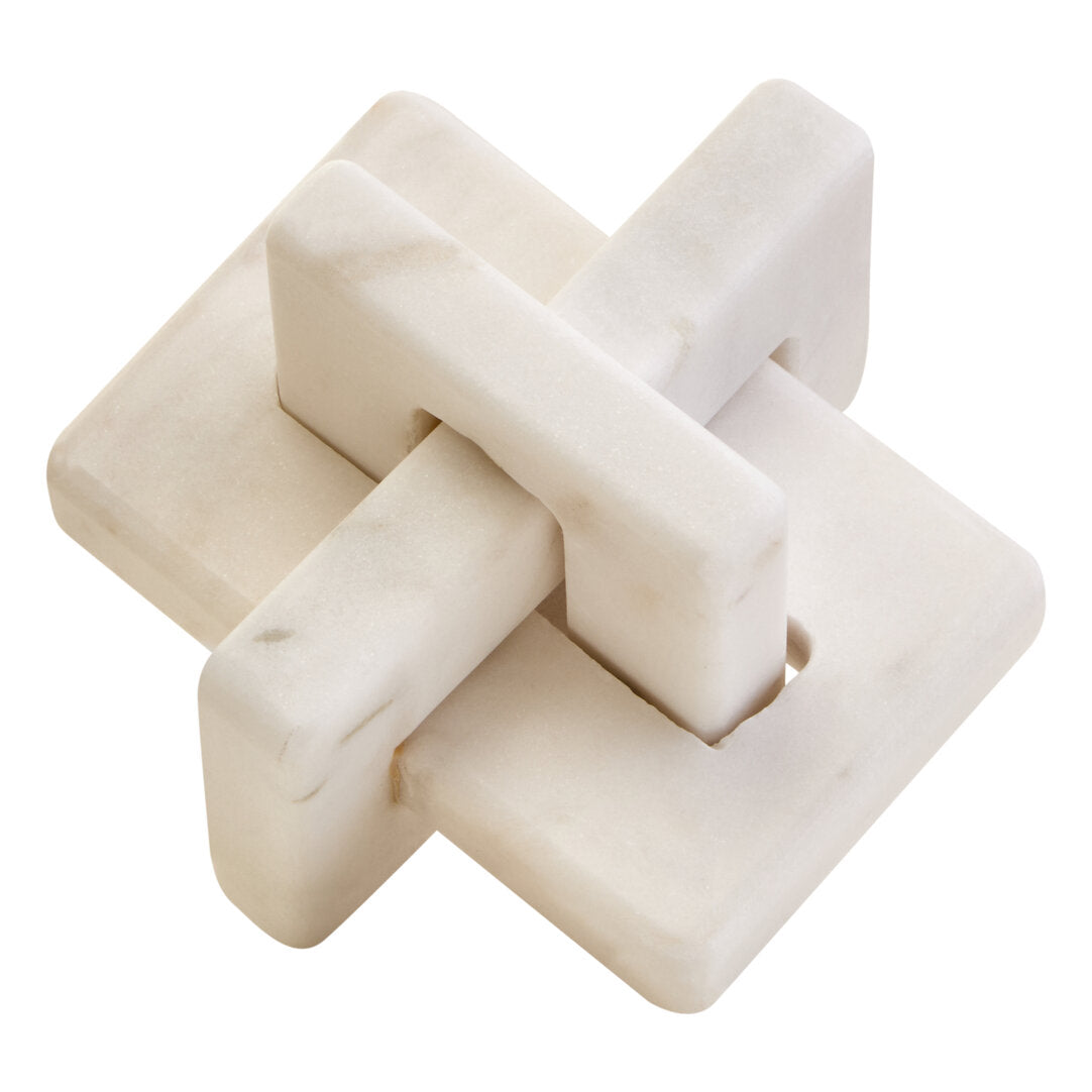 Nason White Marble Knot Sculpture - Additional