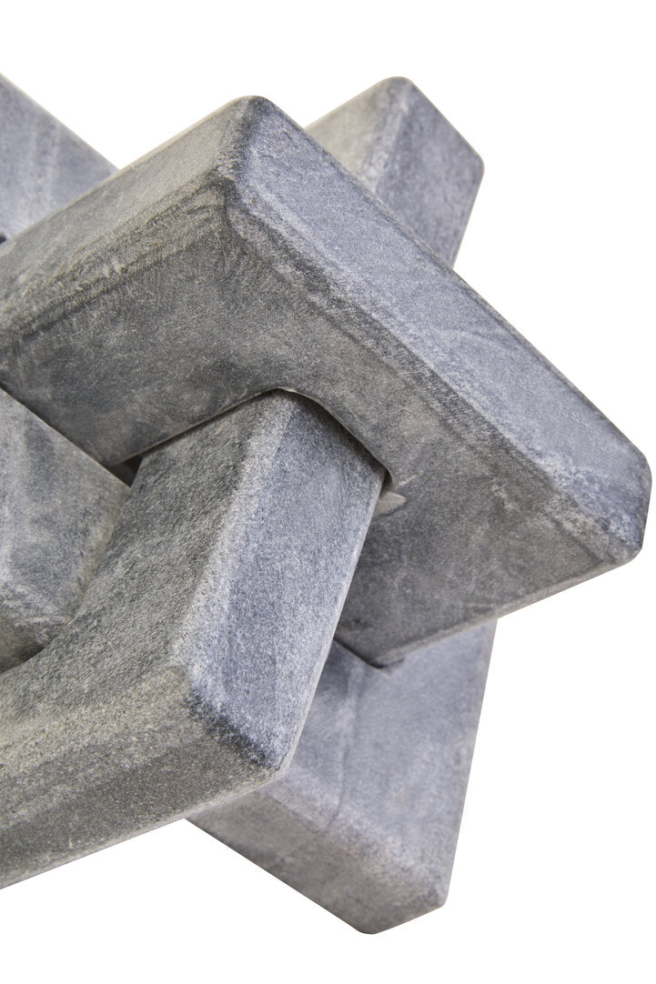 Nason Grey Marble Knot Sculpture - Macro