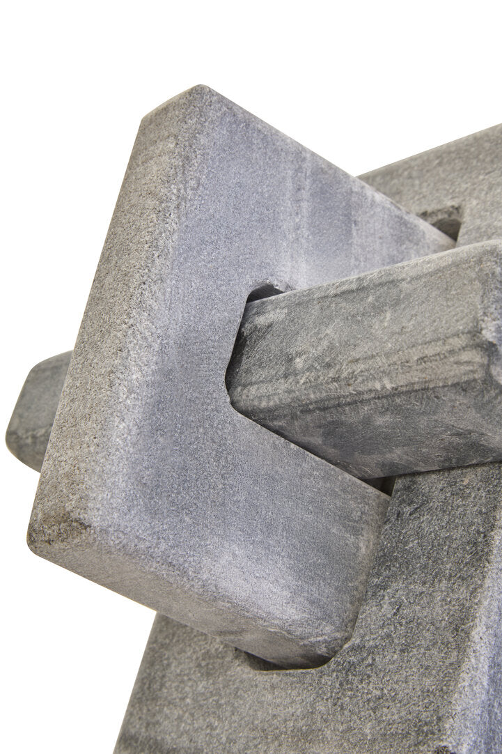 Nason Grey Marble Knot Sculpture - Macro