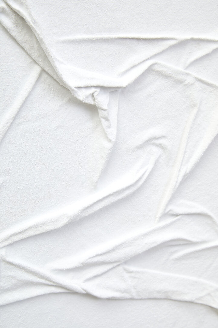 Astratto White Hand Painted Sculptural Fabric Wall Art