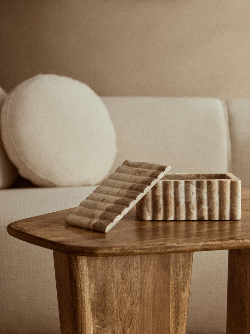 Santino Rectangular Chocolate Marble Box - Lifestyle