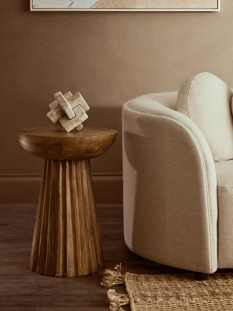 Santino Chocolate Marble Knot Sculpture - Lifestyle