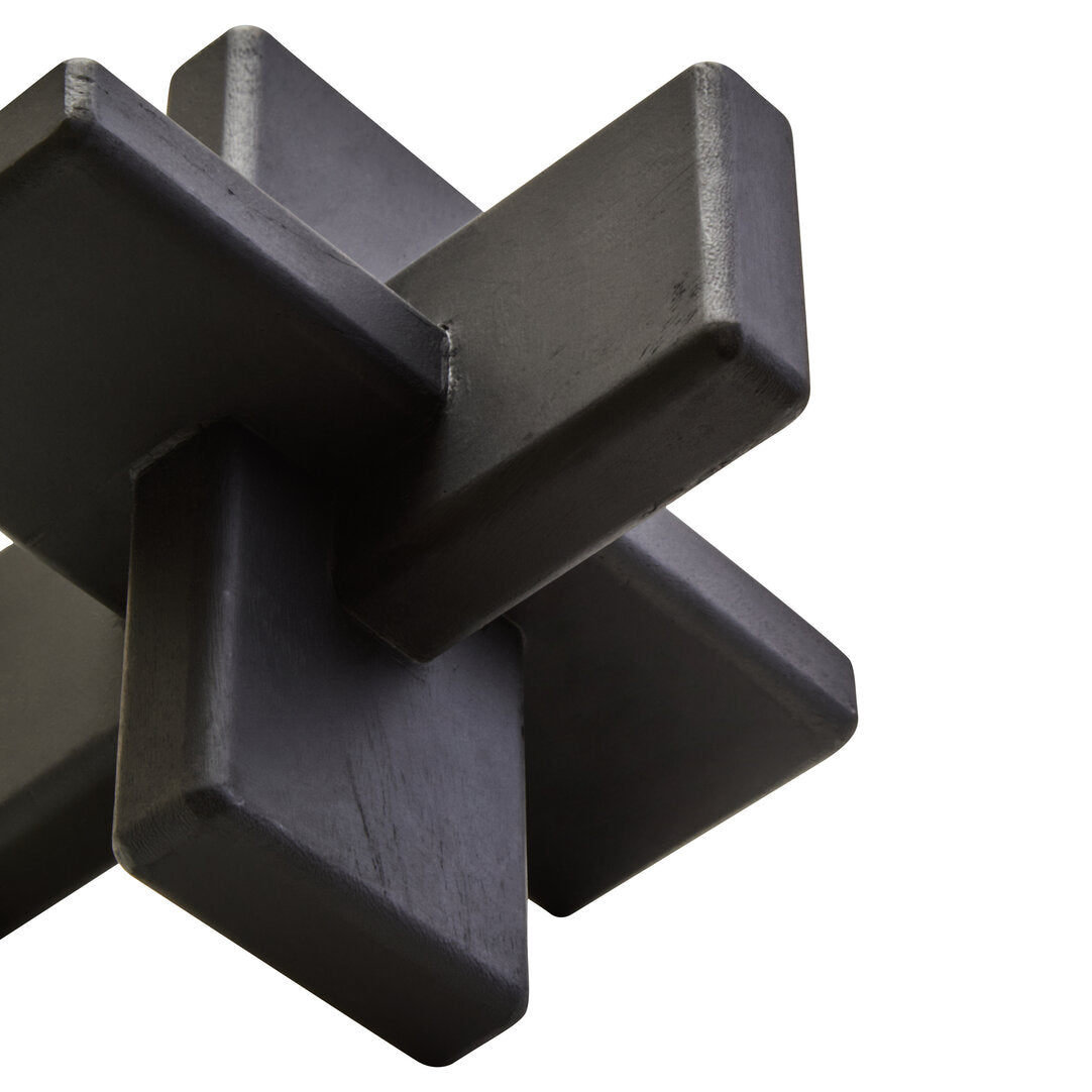 Cato Black Wood Sculpture - Macro