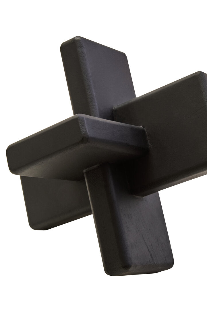 Cato Black Wood Sculpture - Macro