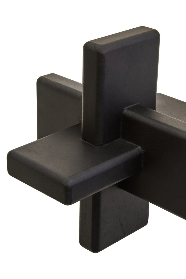 Cato Black Wood Sculpture - Macro