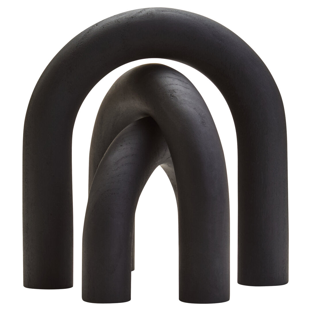 Cato Black Wood Arch Sculpture - Additional