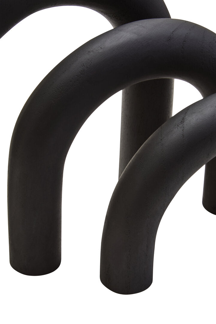 Cato Black Wood Arch Sculpture - Macro