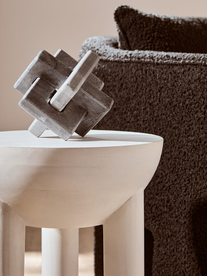 Nason Grey Marble Knot Sculpture - Lifestyle