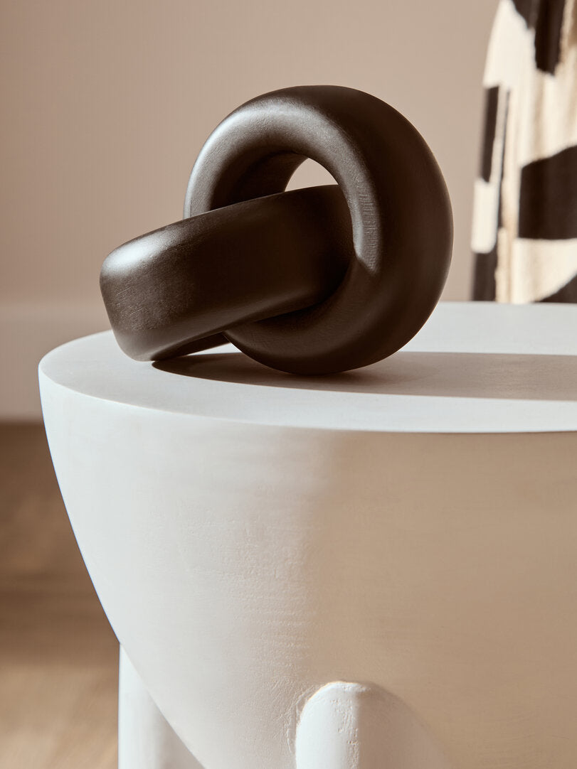 Cato Black Wood Small Knot Decor - Lifestyle