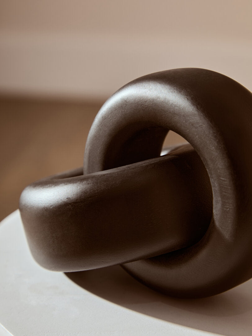 Cato Black Wood Small Knot Decor - Lifestyle