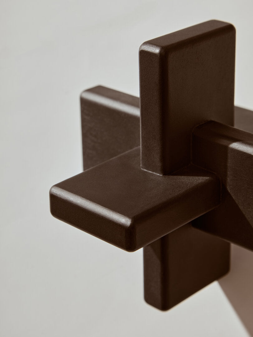 Cato Black Wood Sculpture - Lifestyle