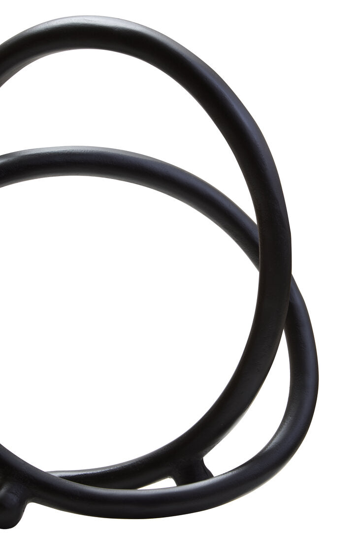 Prato Matte Black Nickel Finish Twist Sculpture - Macro