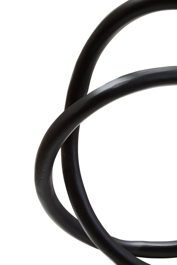 Prato Matte Black Nickel Finish Twist Sculpture - Macro