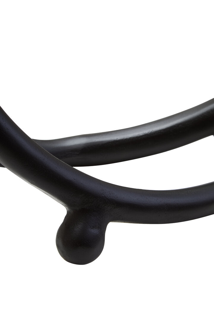 Prato Matte Black Nickel Finish Twist Sculpture - Macro
