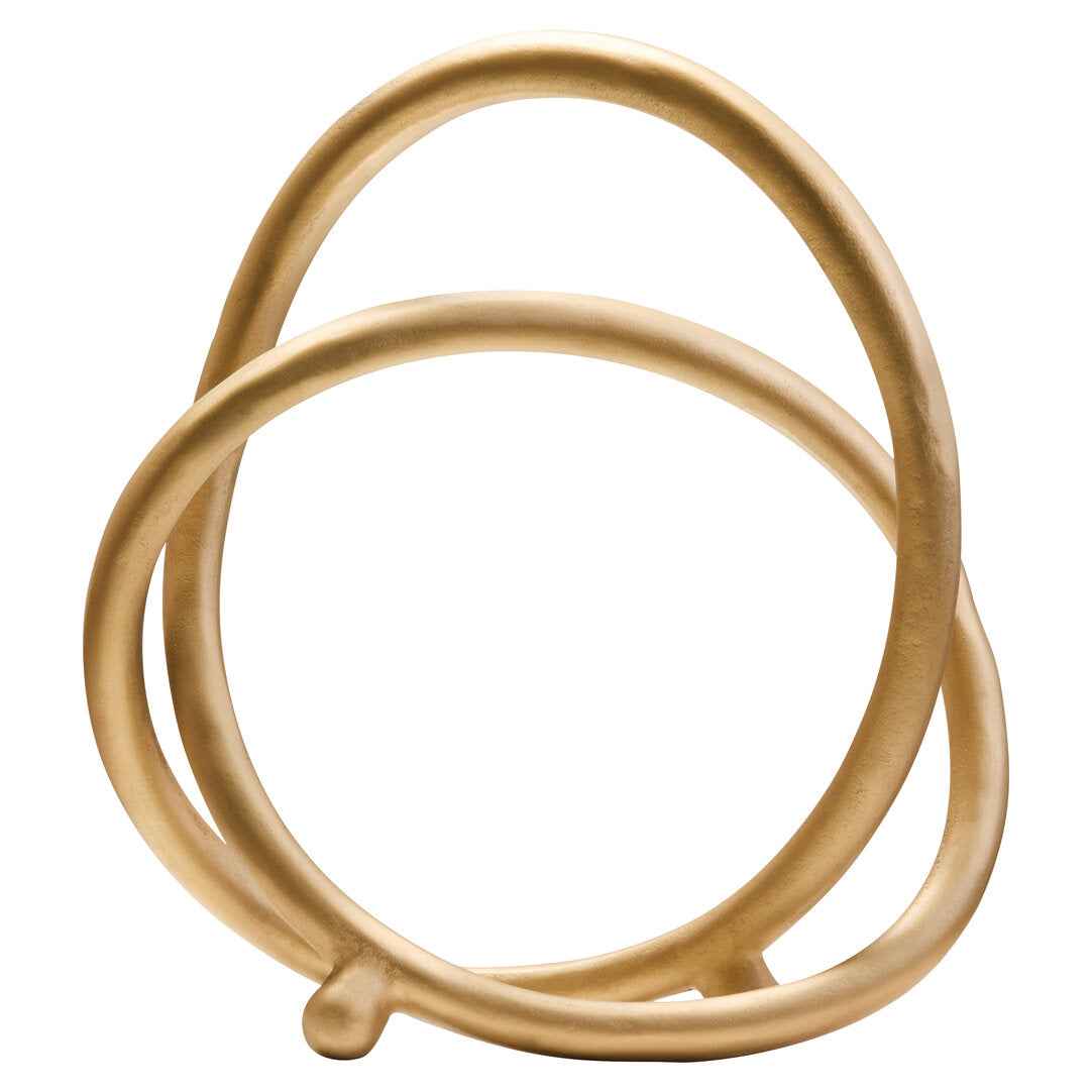 Prato Matte Gold Finish Twist Sculpture - Main