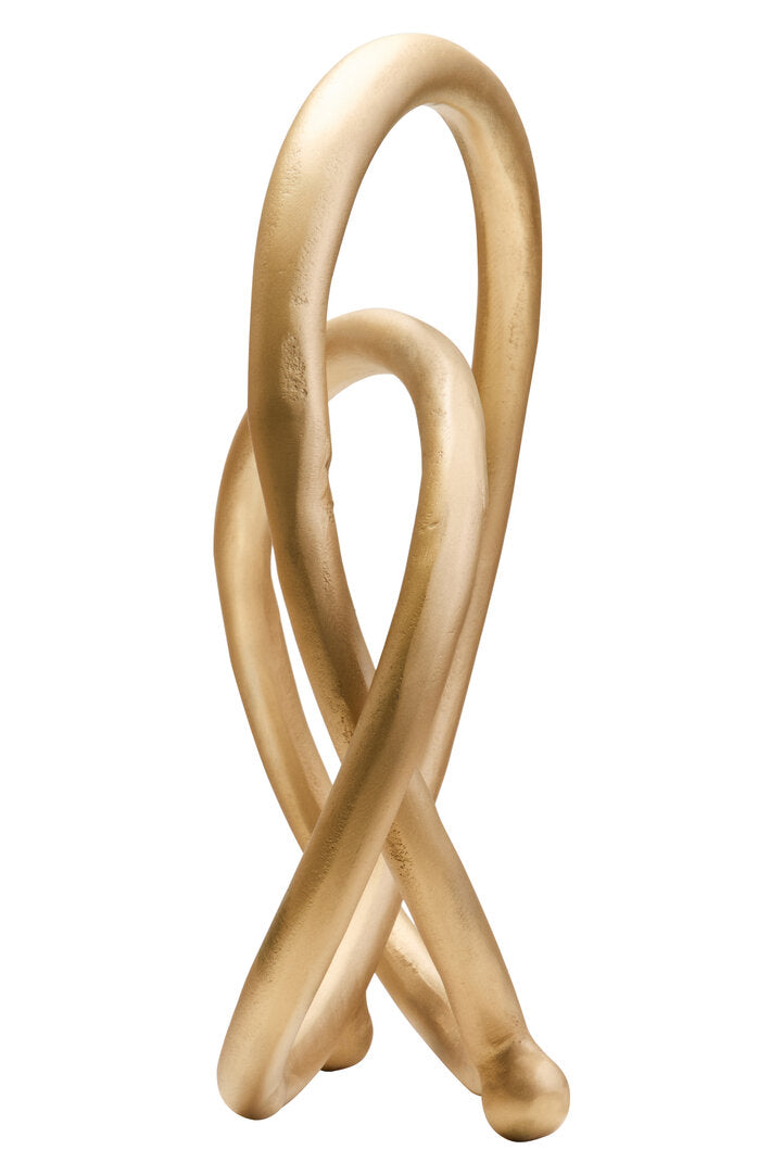 Prato Matte Gold Finish Twist Sculpture - Additional