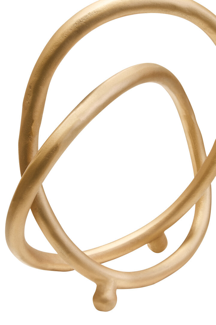 Prato Matte Gold Finish Twist Sculpture - Macro