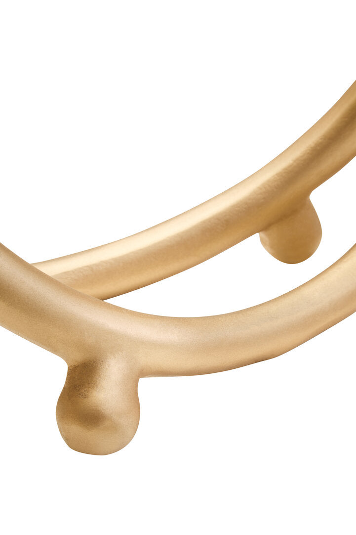 Prato Matte Gold Finish Twist Sculpture - Macro