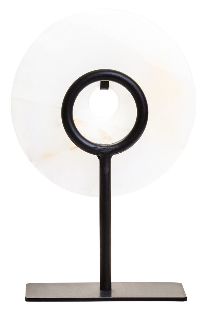 Oleena Extra Small Round Dia 15cm Onyx Disc Sculpture - Additional