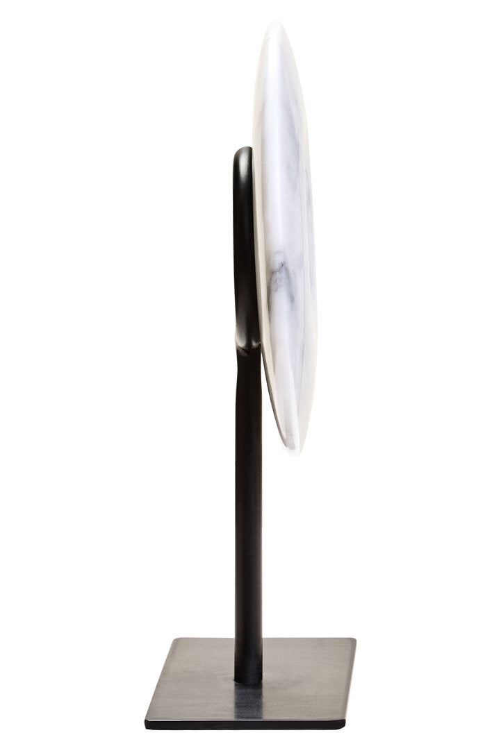 Zoro Extra Small Round Dia 15cm Grey Marble Disc Sculpture - Additional