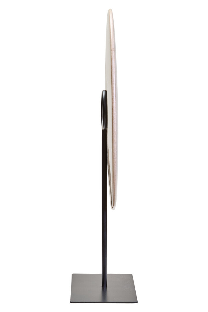 Zoro Extra Large Cream Round Dia 35cm Marble Disc Sculpture - Additional